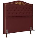 Ver imagem 1 de Cabeceira Cama Box Casal 140cm Imperial J02 Suede Vinho - Mpozenato