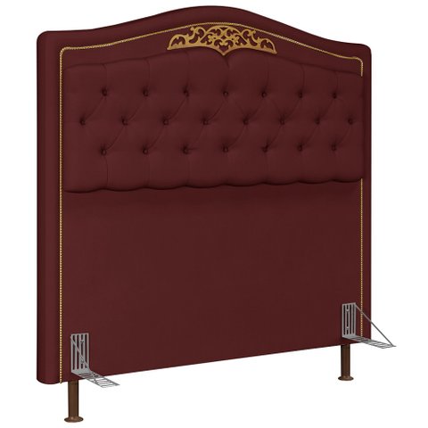 Cabeceira Cama Box Casal 140cm Imperial J02 Suede Vinho - Mpozenato