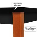 Ver imagem 3 de Mesa Jantar Madeira Moderna Quadrada 80cm Tampo Preto