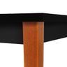 Mesa de Jantar Moderna Quadrada Madeira 80x80 Preto e Branco: Preto - 2