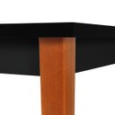 Ver imagem 2 de Mesa de Jantar Moderna Quadrada Madeira 80x80 Preto e Branco: Preto