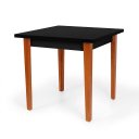Ver imagem 2 de Mesa Jantar Madeira Moderna Quadrada 80cm Tampo Preto