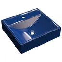 Ver imagem 2 de Cuba para Banheiro Quadrada Azul Escuro Q39 - Compace