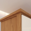 Ver imagem 4 de Guarda Roupa Casal 6 Portas (2 C/ Espelho) e 6 Gavetas C/ Pés Dubai Nature/off White - Henn