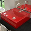 Ver imagem 1 de Cuba para Banheiro Quadrada Vermelho Q39 - Compace