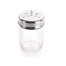 6 Potes Para Tempero Queijo Orégano 160ml Vidro Forma Inox - 2