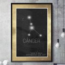 Ver imagem 1 de Quadro Decorativo Signo Constelação Câncer-34x49Cm
