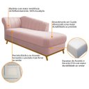 Ver imagem 4 de Diva Recamier Vanessa 160cm Lado Direito Suede Doce Sonho Móveis Rosê