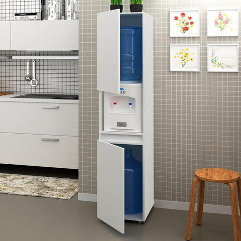 Armário para Bebedouro Fechado 2 Portas BL3312 Branco - Tecno Mobili