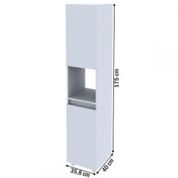 Armário Fechado para Bebedouro 35,8cm 2 Portas Bl3312 Tecno Mobili - Branco - 7
