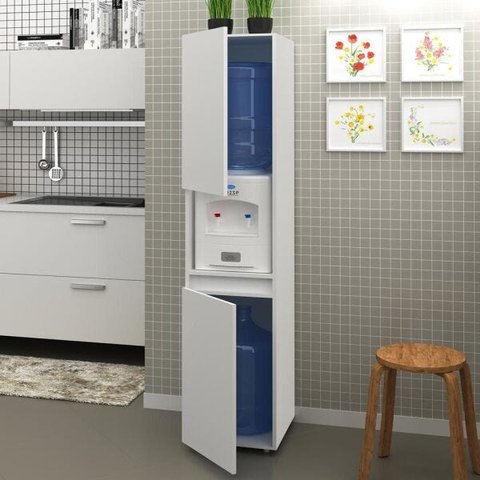 Armário Fechado para Bebedouro 35,8cm 2 Portas Bl3312 Tecno Mobili - Branco