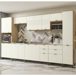 Armário Aéreo Cozinha 80 cm Lótus 1 Porta J750 Freijó/Off White - Kappesberg - 4