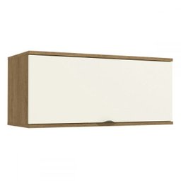 Armário Aéreo Cozinha 80 cm Lótus 1 Porta J750 Freijó/Off White - Kappesberg - 1