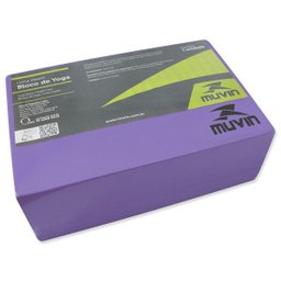 Bloco de Yoga - 22cm x 8cm x 15cm - Roxo - Muvin - BLY-200 - 2