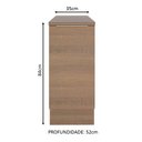 Ver imagem 3 de Balcão Madesa Stella 35 cm 1 Porta Rustic