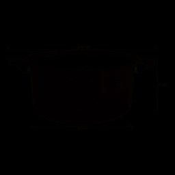 Panela Preta Grande Caçarola Esmaltada 10 L Tampa De Vidro - 4