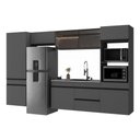 Ver imagem 1 de Armário de Cozinha Modulada Completa Suspensa 313cm Milano Multimóveis Mp2404 Cinza