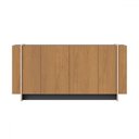 Ver imagem 2 de Balcão Buffet Copacabana 4 Portas 2 Prateleiras Freijó/preto/dourado - Colibri