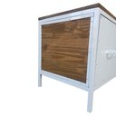 Ver imagem 6 de Rack com 4 Gavetas Modelo Industrial Ferro e Madeira Cores Branco e Imbuia