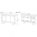 Ver imagem 4 de Balcão Multiuso Buffet Aparador 3 Portas Várias Cores Me4120 Tecno Mobili -