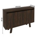 Ver imagem 3 de Balcão Multiuso Buffet Aparador 3 Portas Várias Cores Me4120 Tecno Mobili -