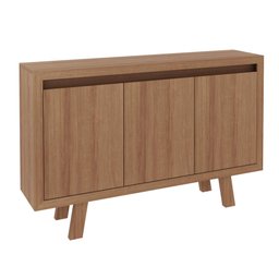 Balcão Multiuso Buffet Aparador 3 Portas Me4120 Tecno Mobili - Amêndoa - 4
