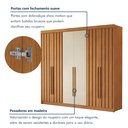 Ver mais imagens de Guarda Roupa Casal 6 Portas 4 Ripadas Portugal 100% MDF Cinamomo e Off White Marrom