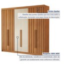 Ver imagem 7 de Guarda Roupa Casal 6 Portas 4 Ripadas Portugal 100% MDF Cinamomo e Off White Marrom