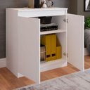 Ver imagem 2 de Armário para Escritório Concord 2 Portas com Chave Branco - Pnr Móveis