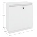 Ver imagem 4 de Armário para Escritório Concord 2 Portas com Chave Branco - Pnr Móveis