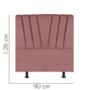 Ver imagem 2 de Cabeceira Estofada Bélgica 90cm Solteiro para Cama Colchão Box Quarto Suede Rose Gold - Aurora