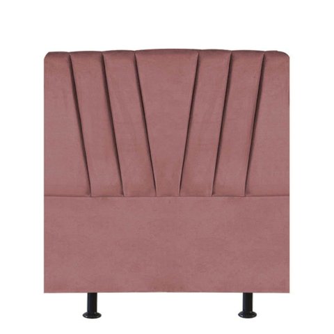Cabeceira Estofada Bélgica 90cm Solteiro para Cama Colchão Box Quarto Suede Rose Gold - Aurora