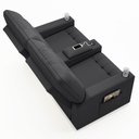 Ver mais imagens de Poltrona de Cinema Reclinável 2 Lugares Baú Usb Mallie Fh9 Veludo Cinza - Mpozenato