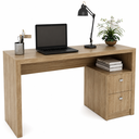 Ver imagem 2 de Mesa para Escritório 1,36m Engrossurada 2 Gavetas ME4130 Amêndoa - Tecno Mobili
