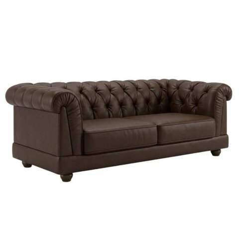 Sofá Acorde 2 Lugares 190cm Café Courino Milani Movelaria