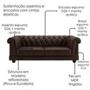 Ver imagem 5 de Sofá Acorde 2 Lugares 190cm Café Courino Milani Movelaria
