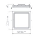 Ver imagem 3 de Painel de Led Stella Quadrado Deep de Embutir Recuado 17w Bivolt Preto 3000k Luz Amarela