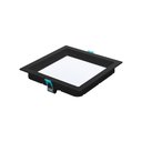 Ver imagem 2 de Painel de Led Stella Quadrado Deep de Embutir Recuado 17w Bivolt Preto 3000k Luz Amarela