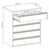 Cômoda 5 Gavetas Mdf Select Belmax - 4