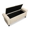 Recamier Baú Calçadeira para Cama Box Queen 150 Cm Dubai Suede Areia - Lh Móveis - 2