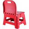 Cadeira Infantil Plastica Dobravel 220mm Vermelha com Encosto - 4