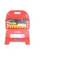 Ver imagem 2 de Banqueta Plastica Dobravel 220mm Vermelha com Encosto