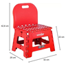 Cadeira Infantil Plastica Dobravel 220mm Vermelha com Encosto - 5
