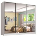 Ver imagem 2 de Guarda-Roupa Infantil Madesa Logan 100% MDF 3 Portas de Correr de Espelho Branco Cor:Branco