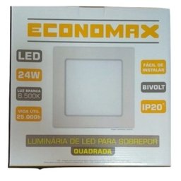 Luminária de LED Para Sobrepor Painel 24W Bivolt 6500K Economax - 4