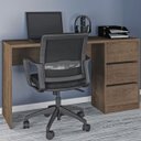 Ver imagem 1 de Mesa para Computador 3 Gavetas 5105r Mocaccino Rústico - Atualle Móveis