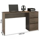 Ver imagem 3 de Mesa para Computador 3 Gavetas 5105r Mocaccino Rústico - Atualle Móveis