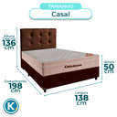 Ver imagem 2 de Cama Box + Colchão Casal Ortobom Molas Ensacadas Airtech + Cabeceira Estofada