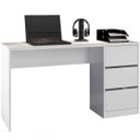 Ver imagem 2 de Mesa para Computador 3 Gavetas 5105R Branco Fosco - Atualle Móveis