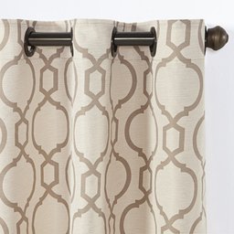 Cortina Rústica Capri Estampada 2,70 M X 2,30 M - Bege - 1